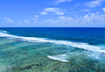 Beautiful seascape of Mauritius Island