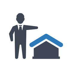 Real estate agent icon