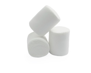 marshmallows isolate on a white background, beautiful pastille