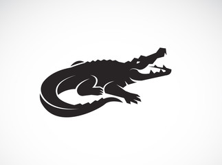 Vector of crocodile design on white background. Wild Animals. Reptile. Easy editable layered vector illustration. - obrazy, fototapety, plakaty