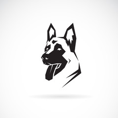 Vector of dog head (German shepherd). Pet. Animals.