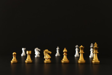 Image of chess game. Business, competition, strategy, leadership and success concept