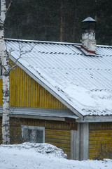 Village house in Medvezhyegorsk, Karelia, Russia