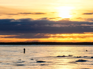 image of the White Sea coast in winter
