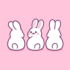 Cute cartoon bunnies