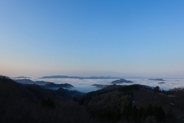 Plakat sea of clouds in the moutains