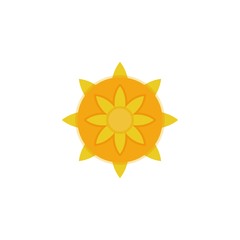 Modern Design Logo. Environment or Nature. Sun with Beautiful Flowers