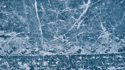 snow on ice top view, winter concept