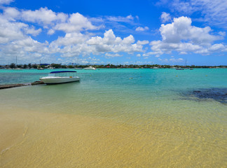 Beautiful seascape of Mauritius Island