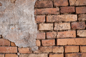 old red brick wall background