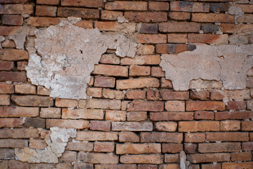 old red brick wall background