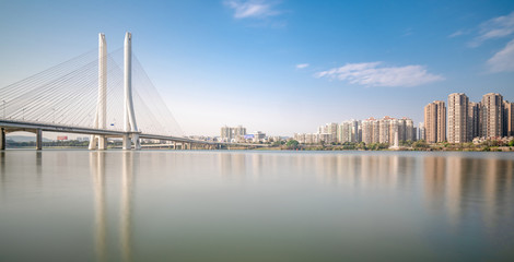 Fototapeta na wymiar Urban architecture of Hesheng bridge in Huizhou, China