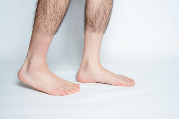 Legs hair removal for men, before & after. Applies only to visible space when wearing pants.