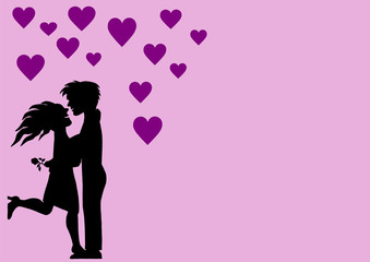 Obraz na płótnie Canvas romantic Valentine's day graphic for love greetings