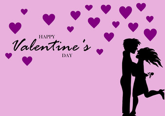 romantic Valentine's day graphic for love greetings