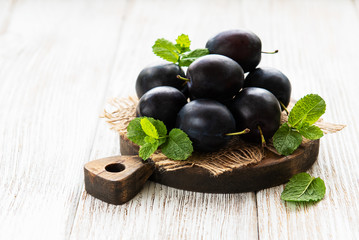 Fresh plums