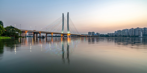 Night view of Huizhou City, China