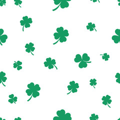 set of clovers seamless repetitive pattern