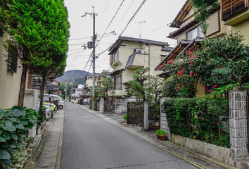 Fototapeta na wymiar Street of old town in Kyoto, Japan