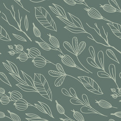 Flower pattern. Vector illustration drawn by hand.