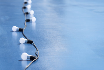 Abstract blue background with electrical elements