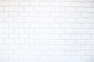 White brick wall texture grunge background with vignetted corners, may use to interior design.
