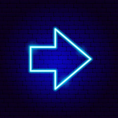 Heavy Arrow Neon Sign