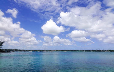 Beautiful seascape of Mauritius Island