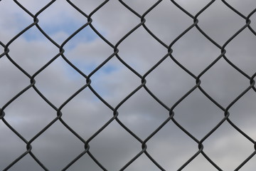 Metal Fence With Sky Chain Link Mesh