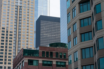 Fototapeta na wymiar Office and Residential Skyscrapers in River North Chicago