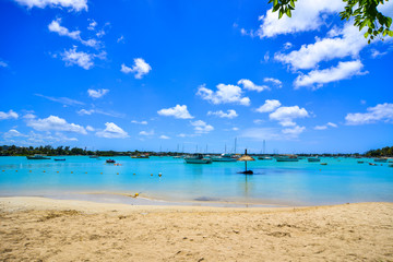 Fototapeta na wymiar Beautiful seascape of Mauritius Island
