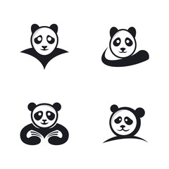 Fototapeta premium Panda logo template vector icon