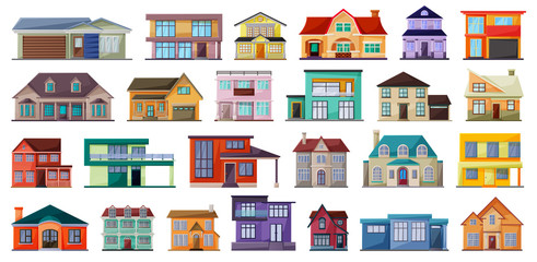 Villa of house vector cartoon set icon.Vector illustration building of home.Isolated cartoon set icon villa of house on white background .
