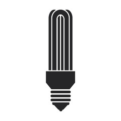 Halogen bulb vector icon. Black vector icon isolated on white background halogen bulb.