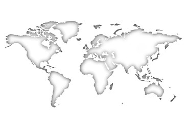 world map earth realistic design isolated vector