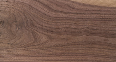 Texture of black walnut solid board untreated
