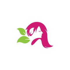 Natural spa logo icon illustration