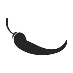 Pepper chili vector icon.Black vector icon isolated on white background pepper chili .