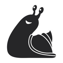 Snail vector icon.Black vector icon isolated on white background snail .