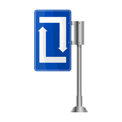 Street arrow vector icon.Cartoon vector icon street arrow isolated on white background .