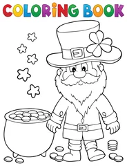 Crédence de cuisine en verre imprimé Pour enfants Livre de coloriage St Patricks Day thème 2