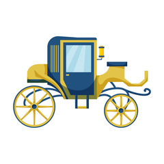 Fototapeta na wymiar Vintage carriage vector icon.Cartoon vector icon vintage carriage isolated on white background .