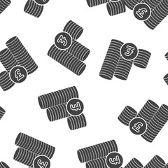 Icon of pound currency. Pound money currency seamless pattern on a white background.