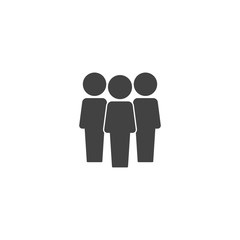 Vector people icon. People chat interaction symbol on white isolated background.