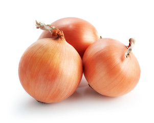 onions isolated on white background