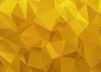 Abstract Gold triangle background. Low poly style.Vector illustration.