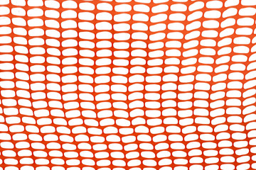 Orange fence for construction site isolated on white background and using clipping path