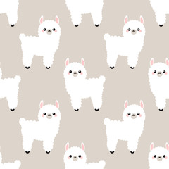 Cute lama pattern