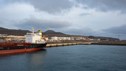 Puerto de las Palmas, also known as Puerto de La Luz, a commercial, industrial and passenger traffic port situated at north-east of the island, Gran Canaria,  Canary Islands, Spain
