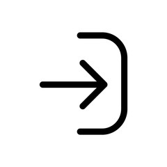 Right flat icon illustration isolated on the white background